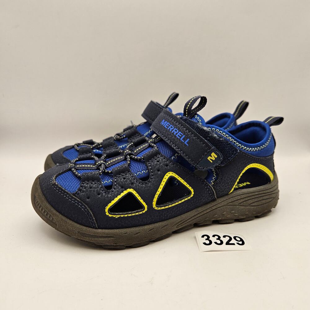 MERRELL KIDS 3M EXPLORER COMPASS WATER SHOES BLUE BLACK YELLOW